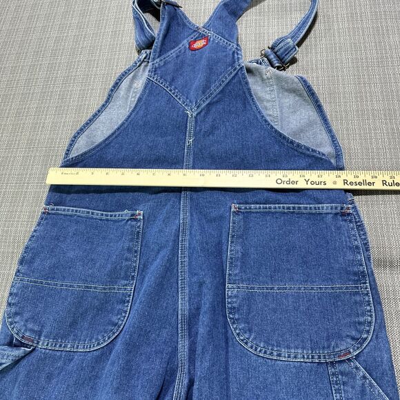 Dickies Bibs Mens 34x32 Overalls Blue Denim Carpenter Farmer Work Workwear - Picture 9 of 14